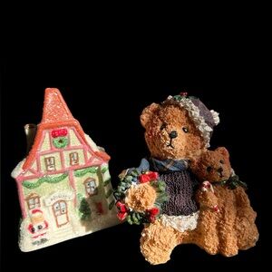 Christmas Set Snow-Bear & Candle Holder.